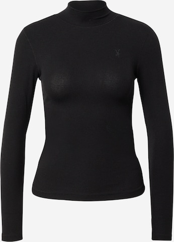 AllSaints Тениска 'FRANCESCO' в черно: отпред