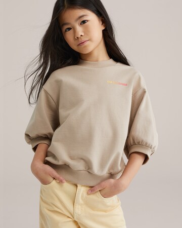 WE Fashion Sweatshirt in Beige: voorkant