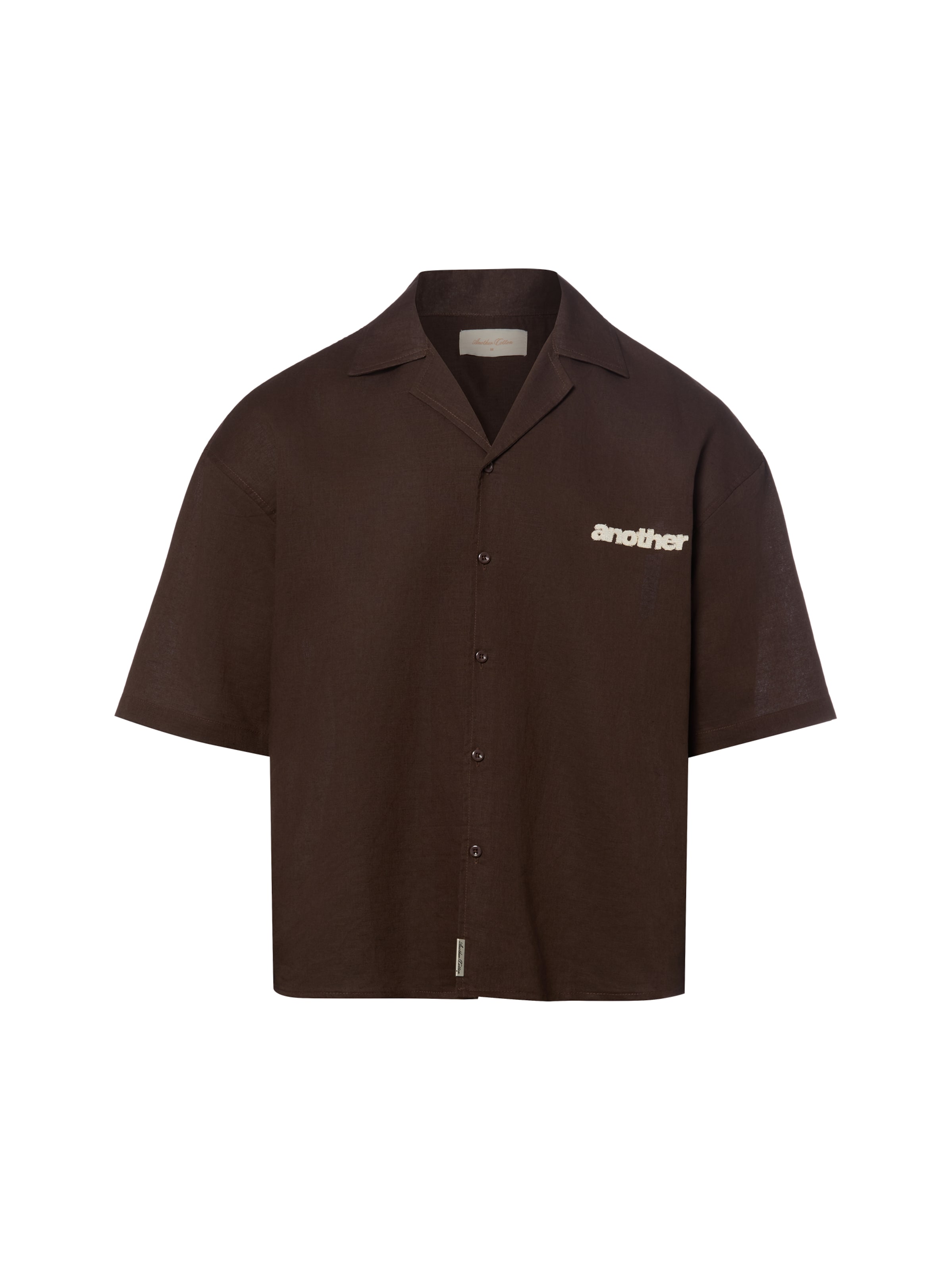Another Cotton Lab Comfort Fit Hemd in Braun: Vorderseite