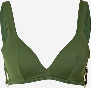 LingaDore Triangle Bikini Top in Green: front