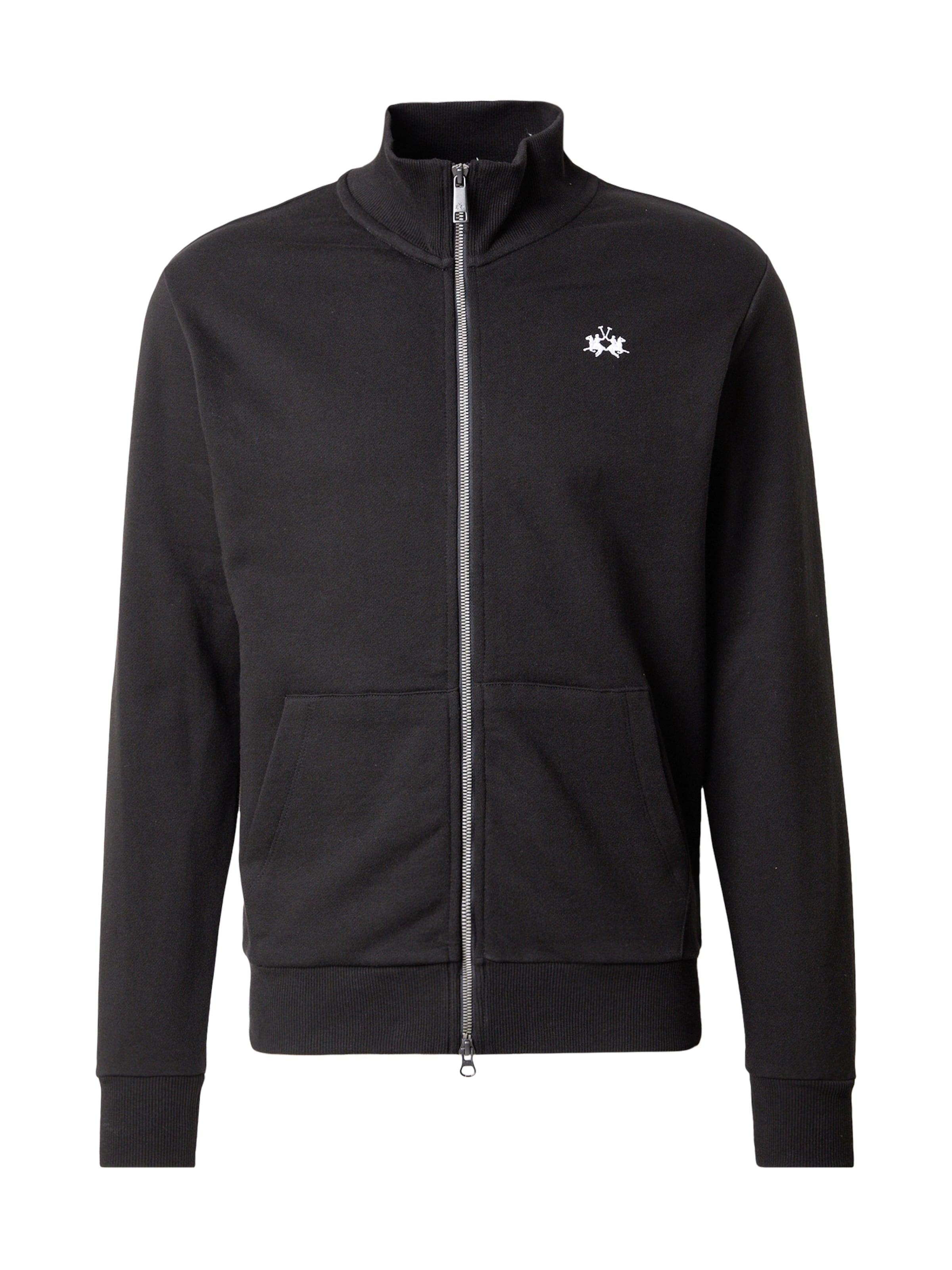 La Martina Sweat jacket in Black: front
