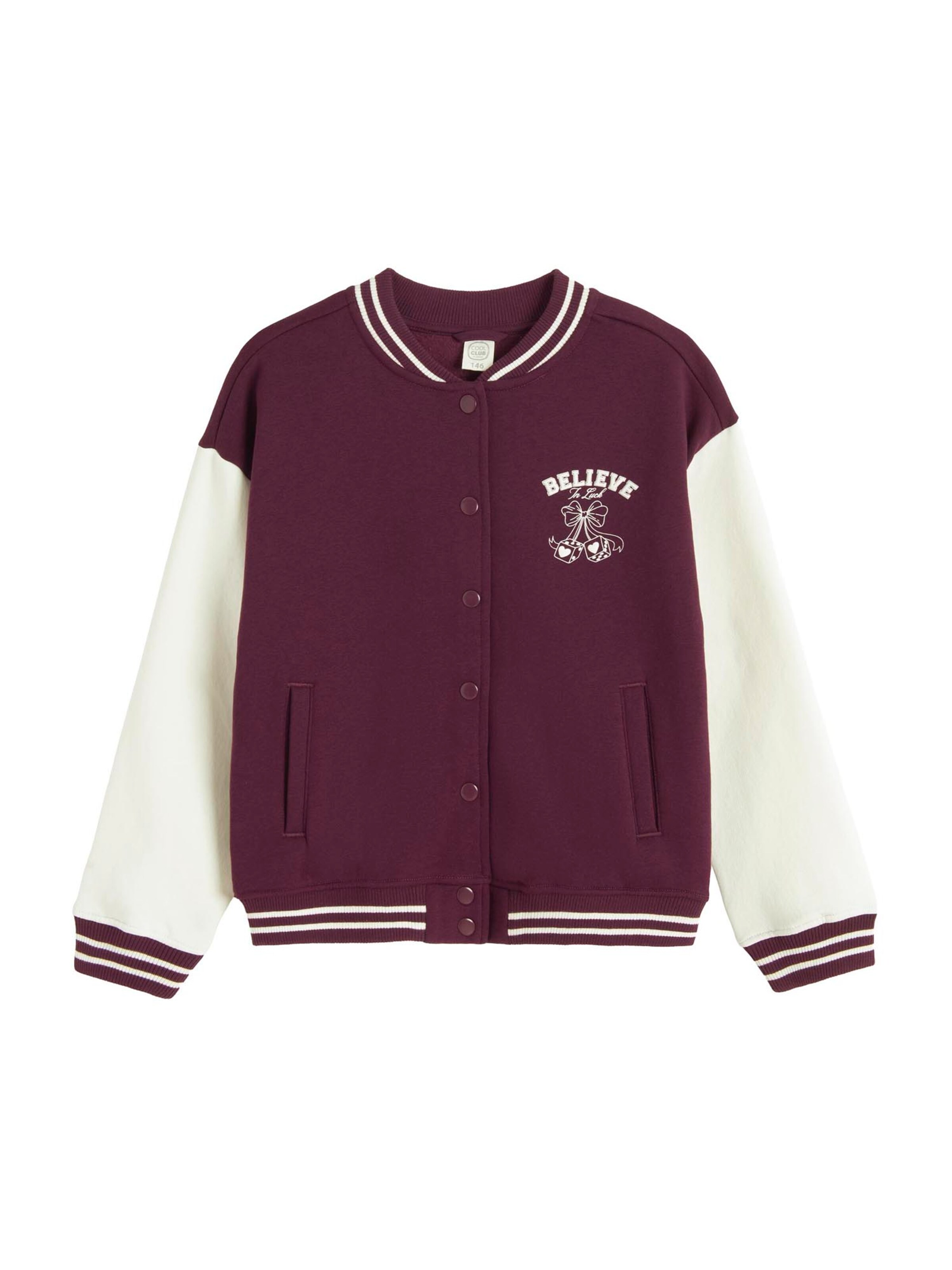Hanorac pe 134 Cool Club pe roșu burgundy / alb, Vizualizare produs