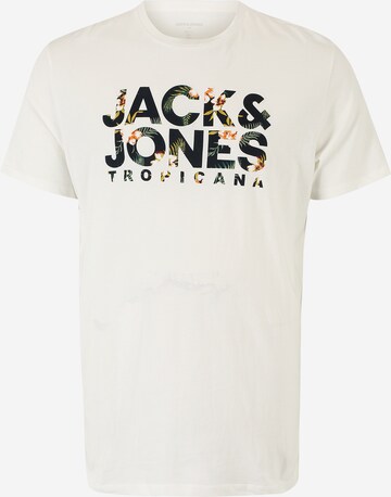 Jack & Jones Plus Tričko 'BECS' – bílá: přední strana