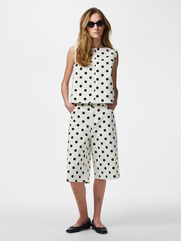 PIECES - Top 'PCSALUME' en blanco