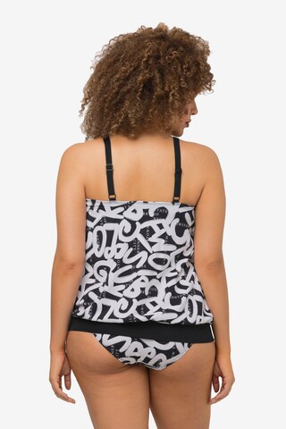 Ulla Popken T-Shirt Tankini in Schwarz