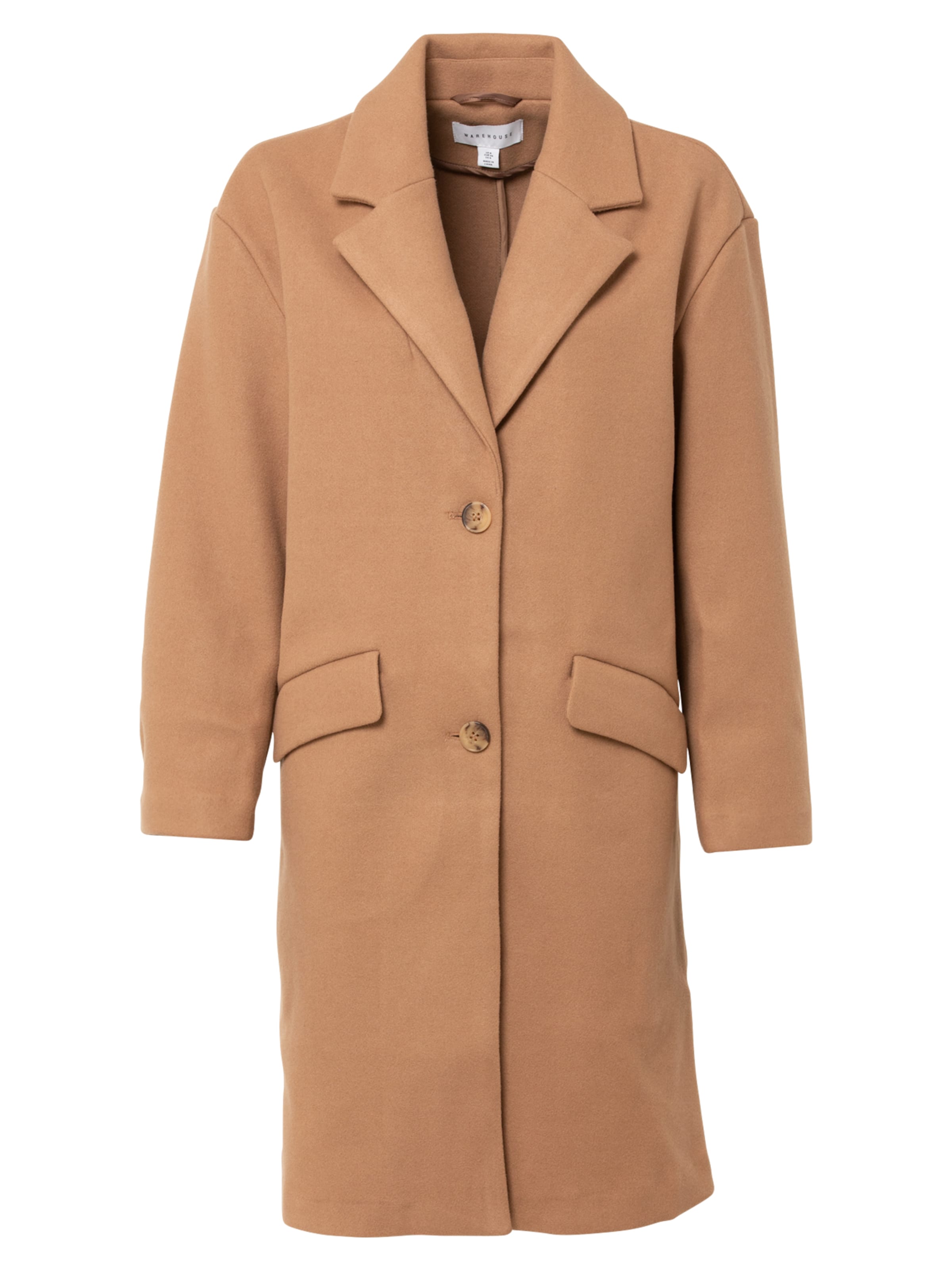Warehouse Tussenmantel in Beige: voorkant