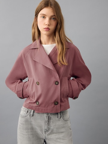 MANGO TEEN Демисезонное пальто 'Rosa' в Ярко-розовый: спереди