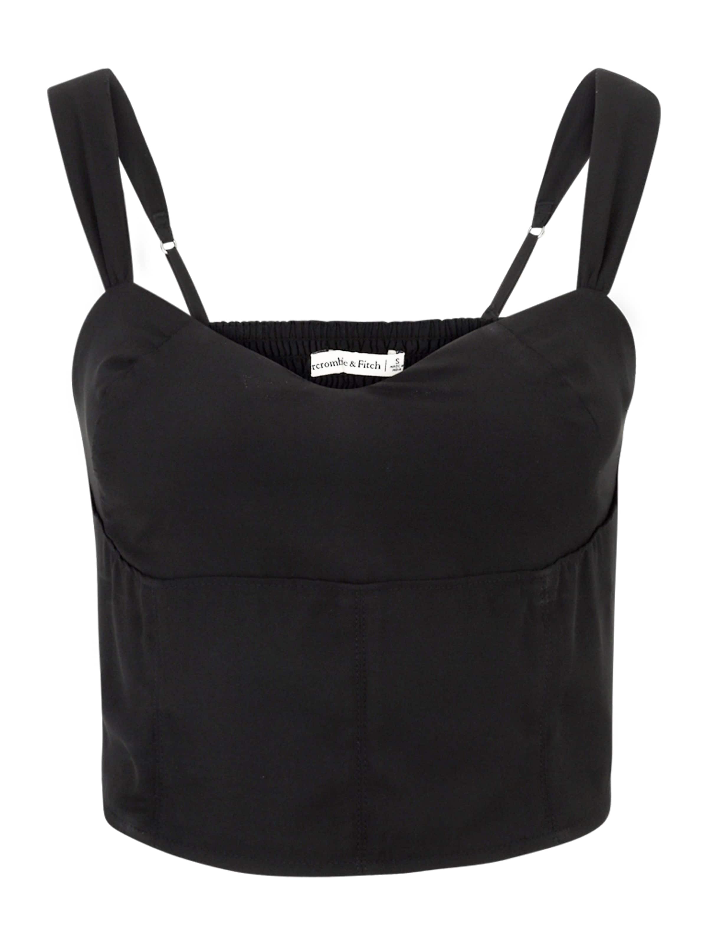 Abercrombie & Fitch Τοπ σε μαύρο: μπροστά