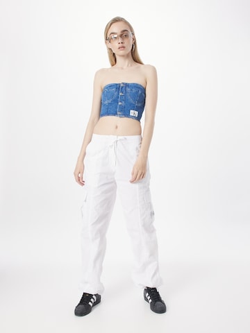 Calvin Klein Jeans Loose fit Cargo Pants in White