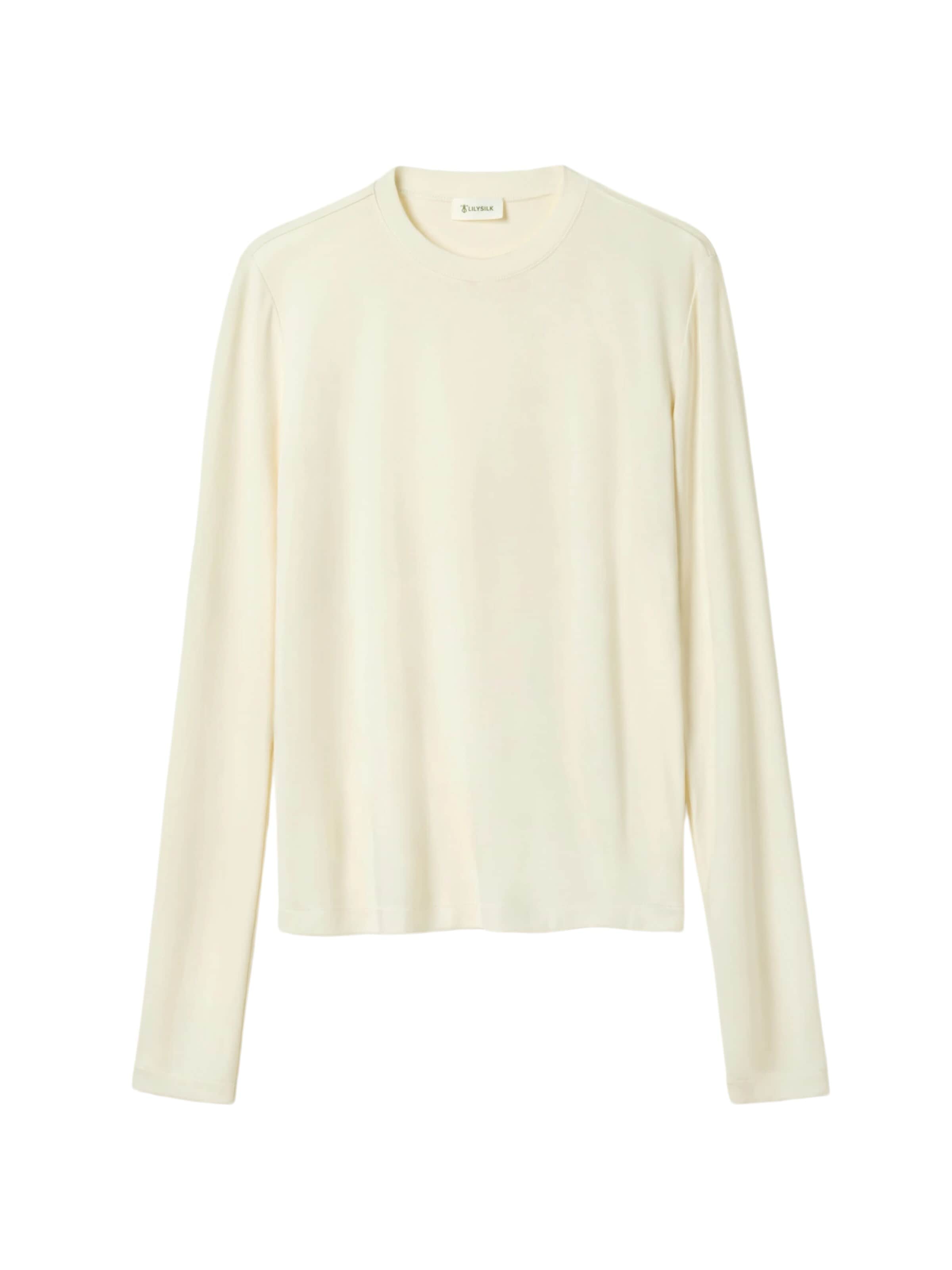 Lilysilk - Camiseta 'Seide Breeze Jersey Sensibles Top' en blanco: frente