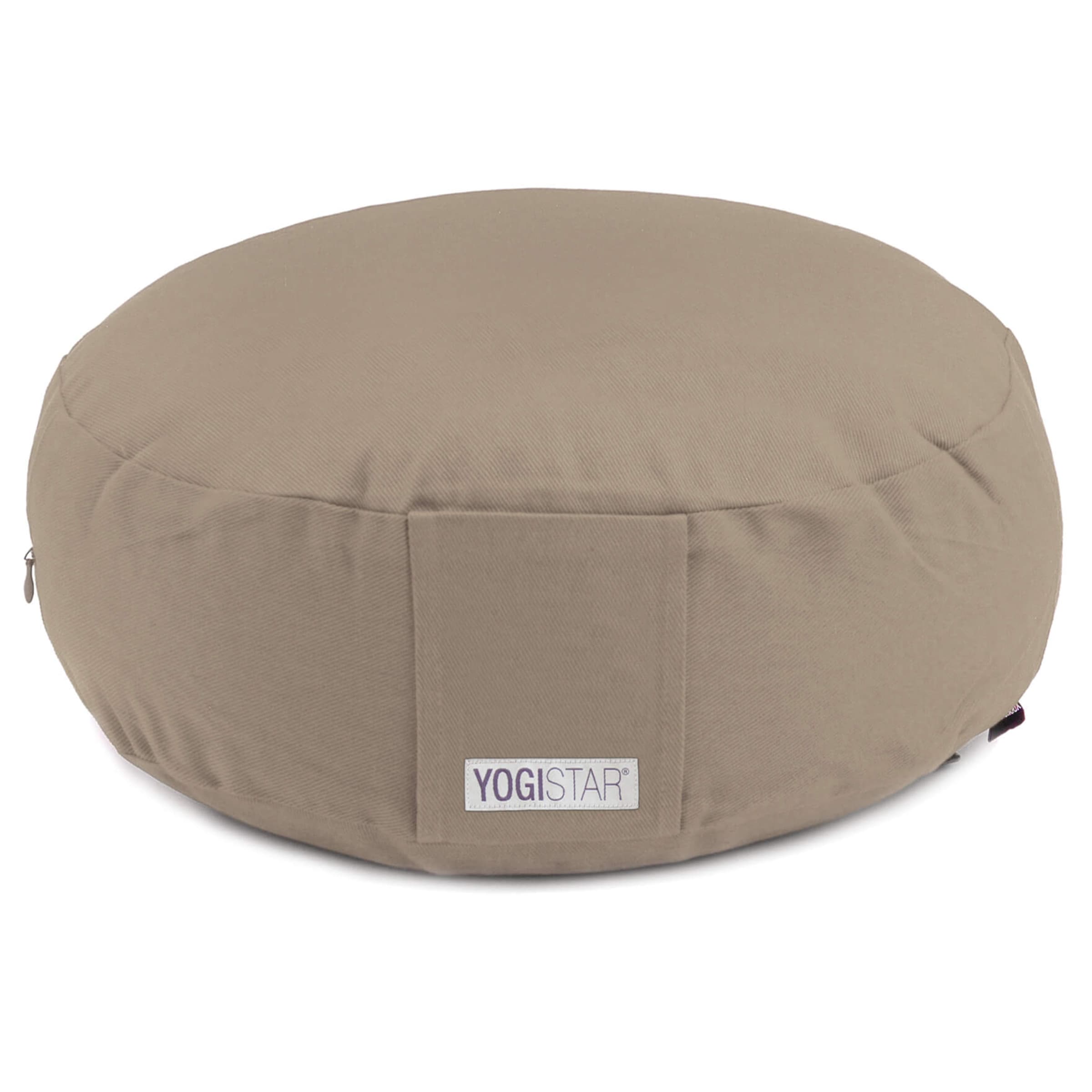YOGISTAR.COM Pillow in Brown: front