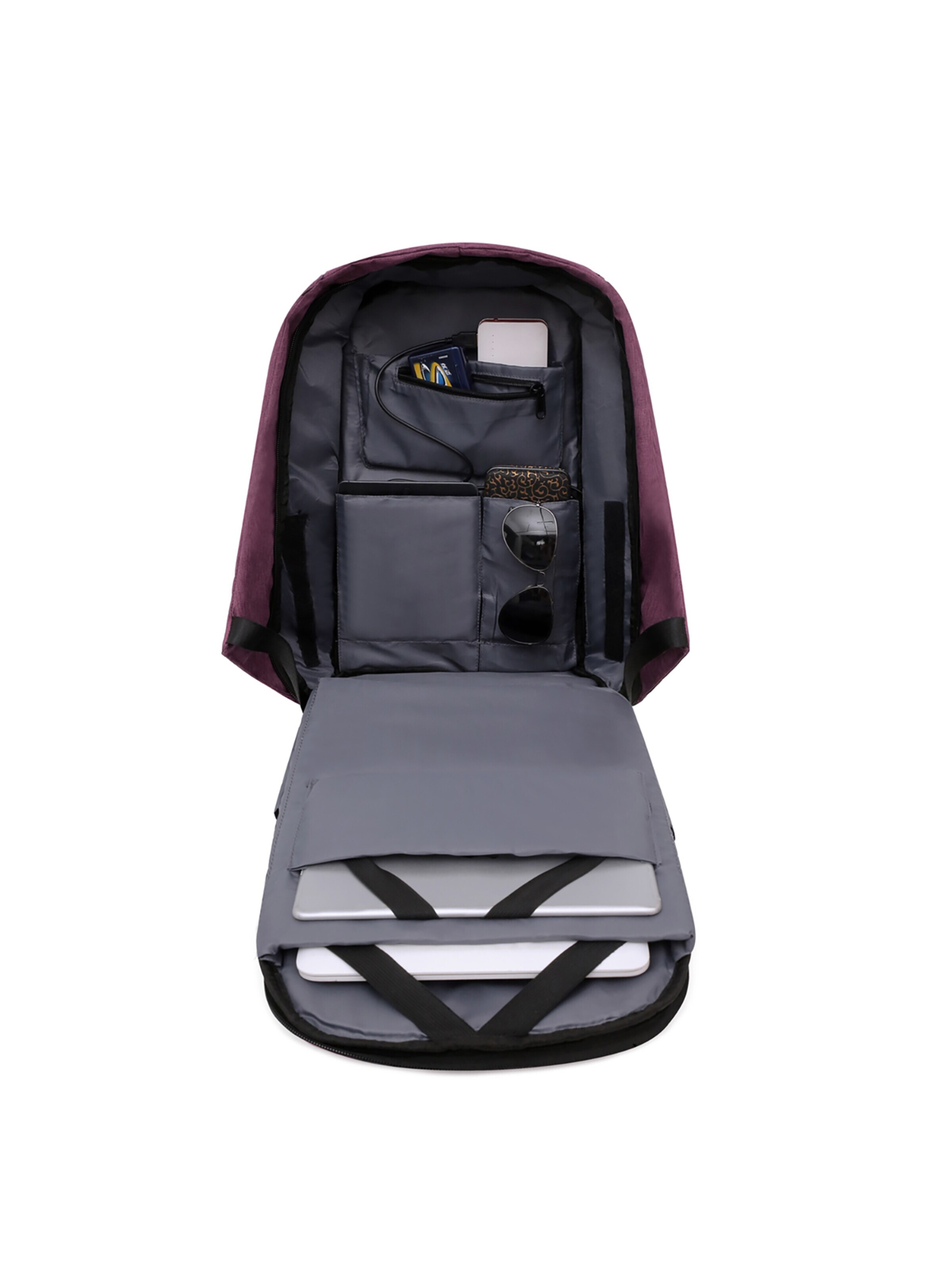 bupell Backpack 'Laptop & Anti-Diebstahl' in Purple