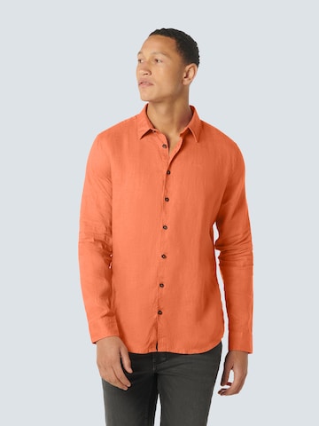 No Excess Regular fit Button Up Shirt in Orange: front