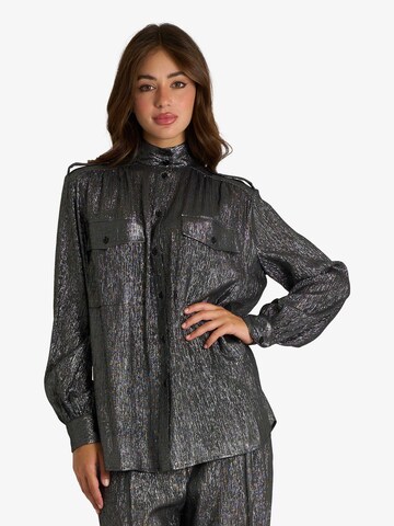 Chemisier 'Honoria' Semicouture en noir : devant