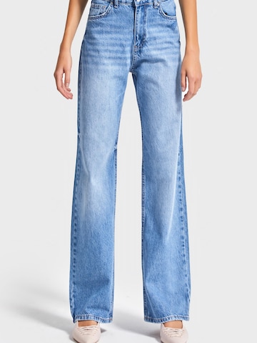 IT'S BASIC Regular Jeans 'EMMA Straight High Rise' in Blue