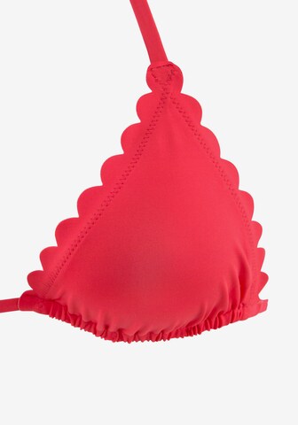 Triangle Hauts de bikini 'Scallop' LASCANA en rouge