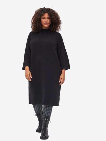 Zizzi Knitted dress 'MRACHEL' in Black: front