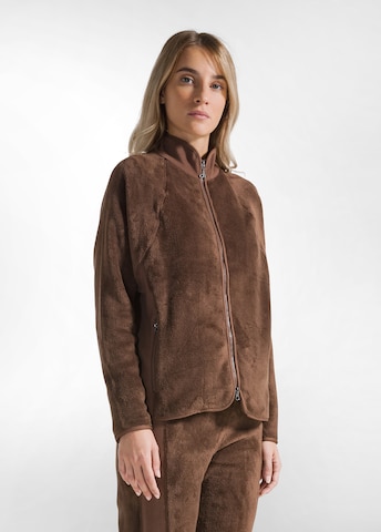 DEHA Fleece jas in Bruin: voorkant