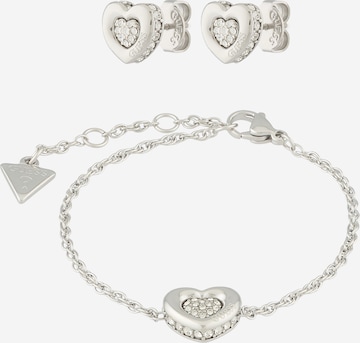 Parure de bijoux 'L.O.V.E.' GUESS en argent : devant