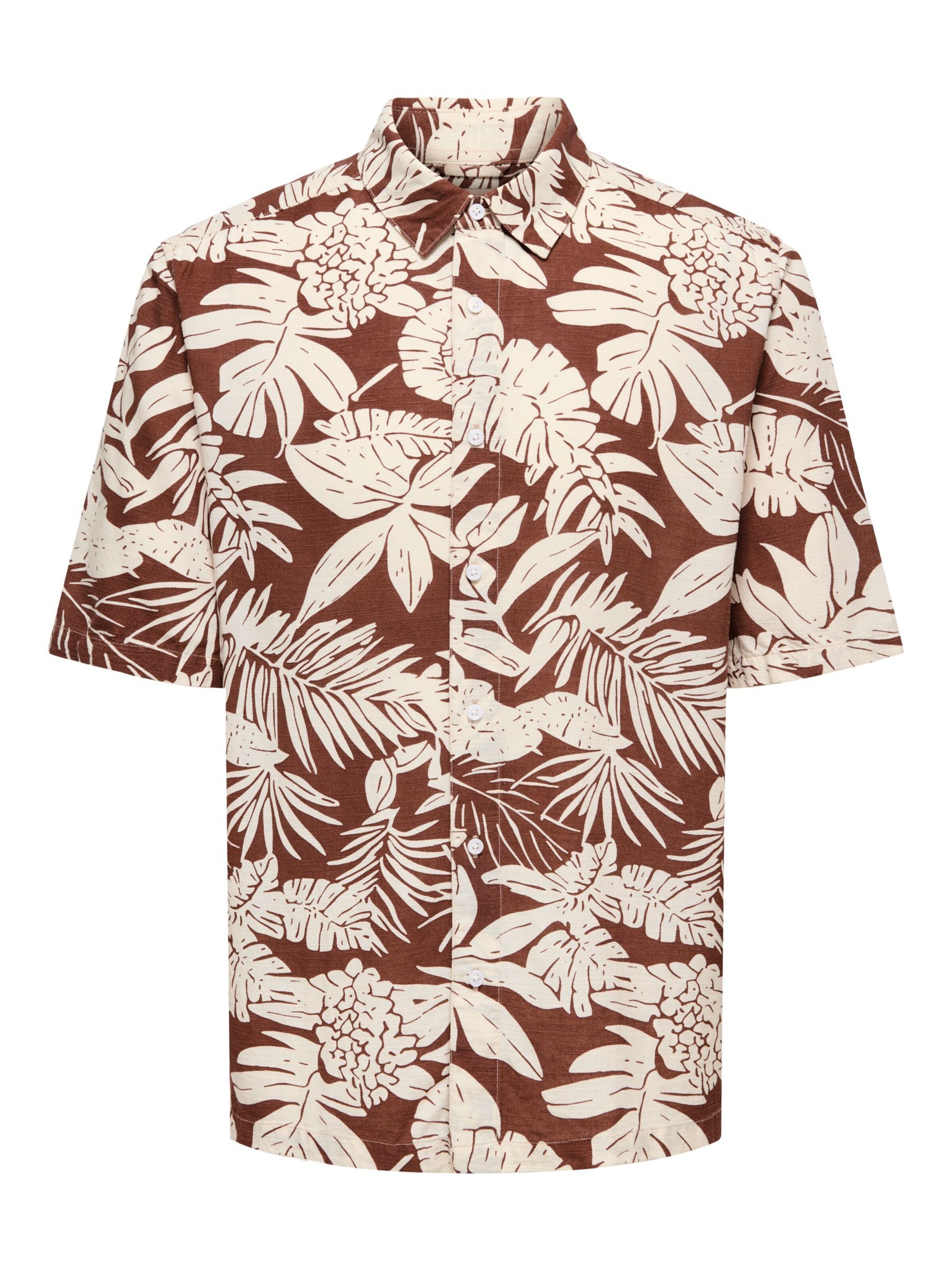 Only & Sons - Camisa 'ONSHarvi' en marrón: frente