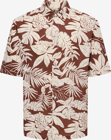 Only & Sons - Camisa 'ONSHarvi' en marrón: frente