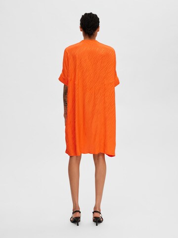 Selected Femme Curve Skjortklänning 'Abienne' i orange