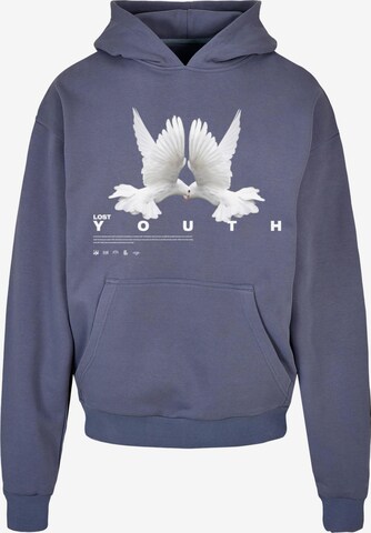 Sweat-shirt 'DOVE' Lost Youth en bleu : devant