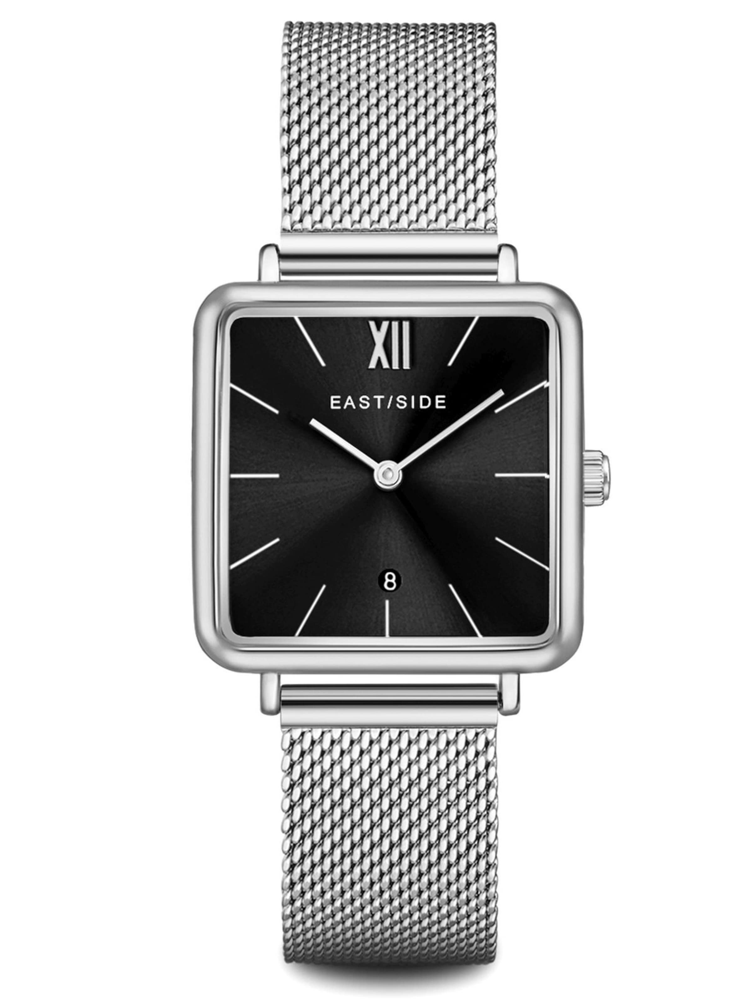 Eastside Analoguhr in Silber: Vorderseite