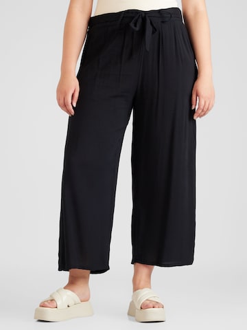 Wide leg Pantaloni 'Cira' de la Z-One pe negru: față