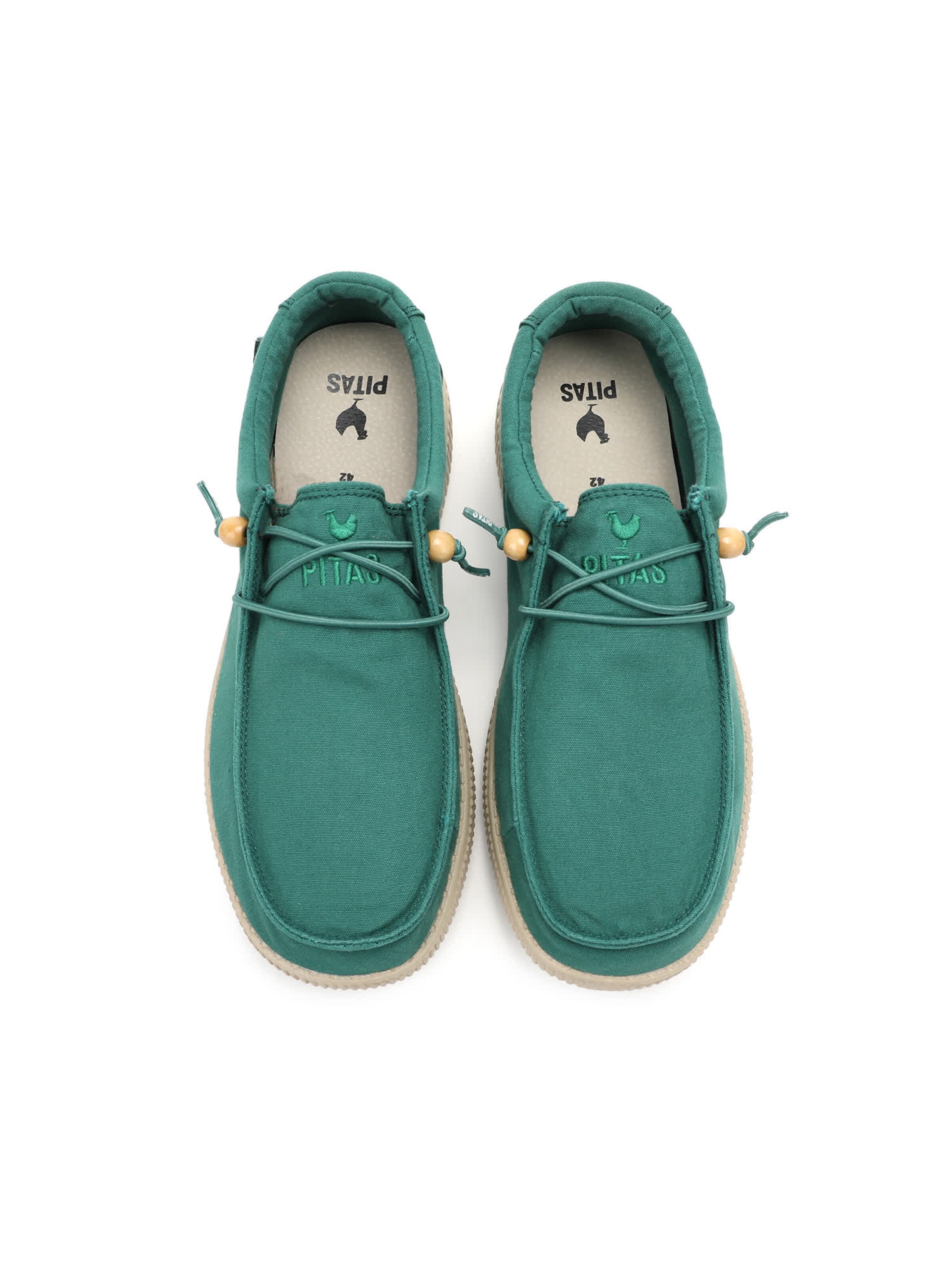 Walk In Pitas Moccasin 'Wallabi' in Green: top