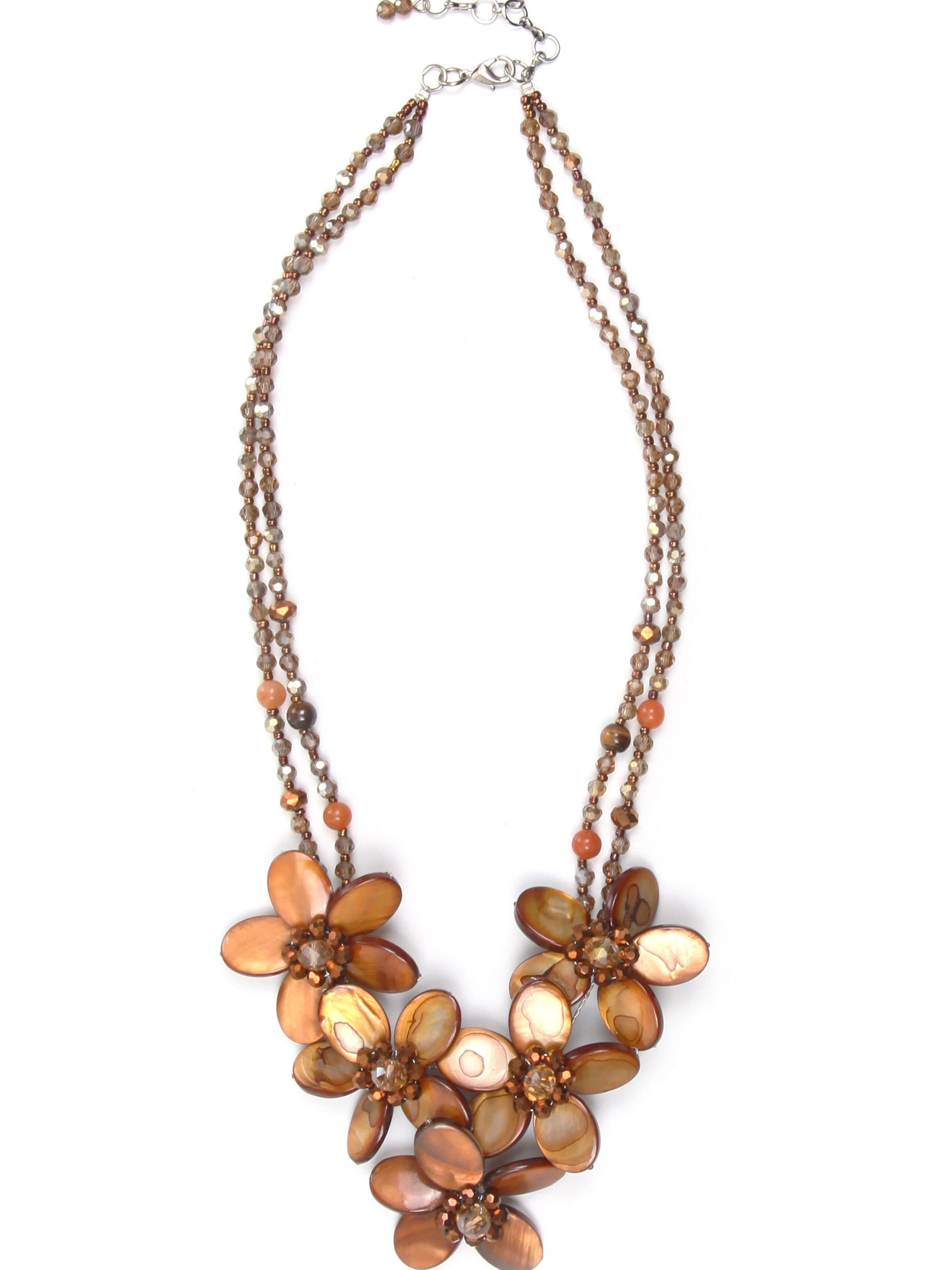 COLLEZIONE ALESSANDRO Kette 'Padma' in braun, Produktansicht