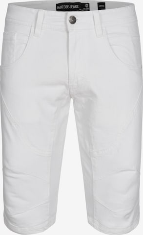 Jean 'Leon' INDICODE JEANS en blanc : devant