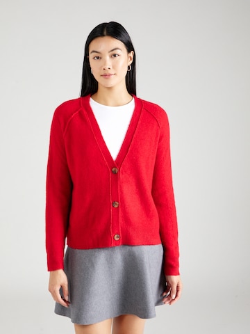 ESPRIT Плетена жилетка в червено: отпред