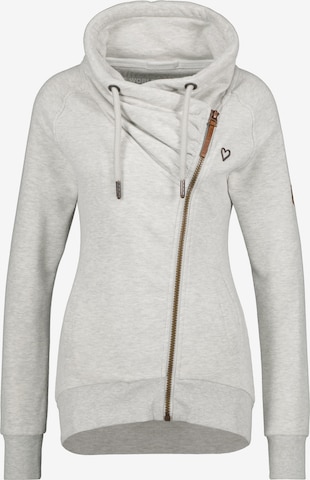 Alife and Kickin Zip-Up Hoodie 'LimaAK' in Grey: front