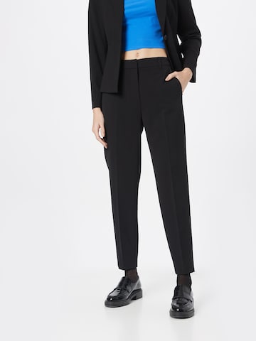 TAIFUN Slim fit Pleated Pants in Black: front