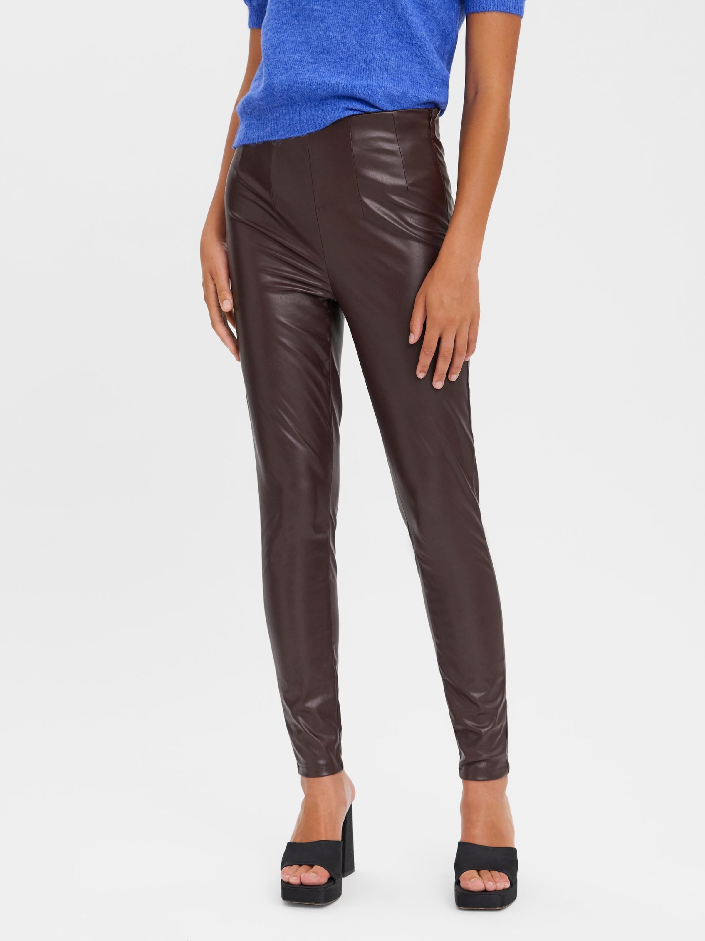 Vero moda pantalon simili cuir shop