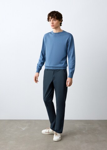 MANGO TEEN Regular Pants in Blue: front