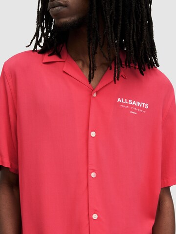 AllSaints Regular fit Button Up Shirt 'UNDERGROUND' in Pink