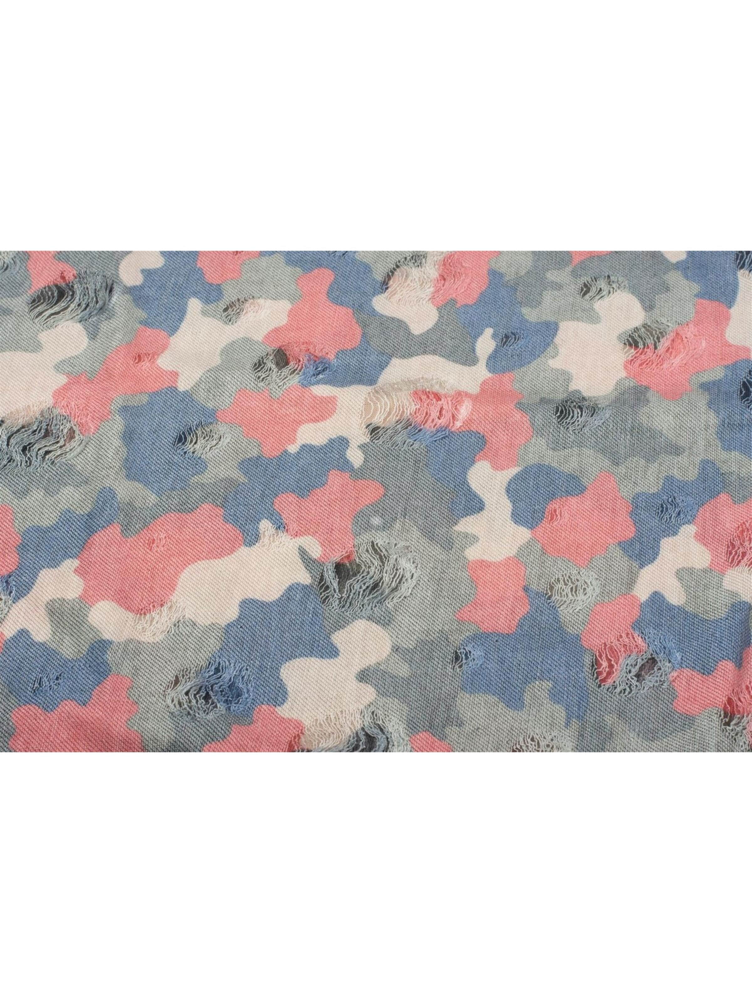 styleBREAKER Schlauchschal 'Destroyed Loop mit Camouflage Muster'‌ in Rot