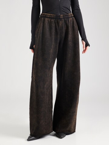WEEKDAY Wide Leg Hose 'Tiana' in Braun: Vorderseite