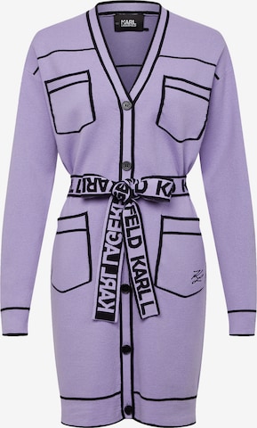 Karl Lagerfeld Gebreid vest in Lila: voorkant