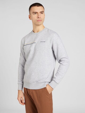 JACK & JONES Sweatshirt 'PARKER' in Grey: front