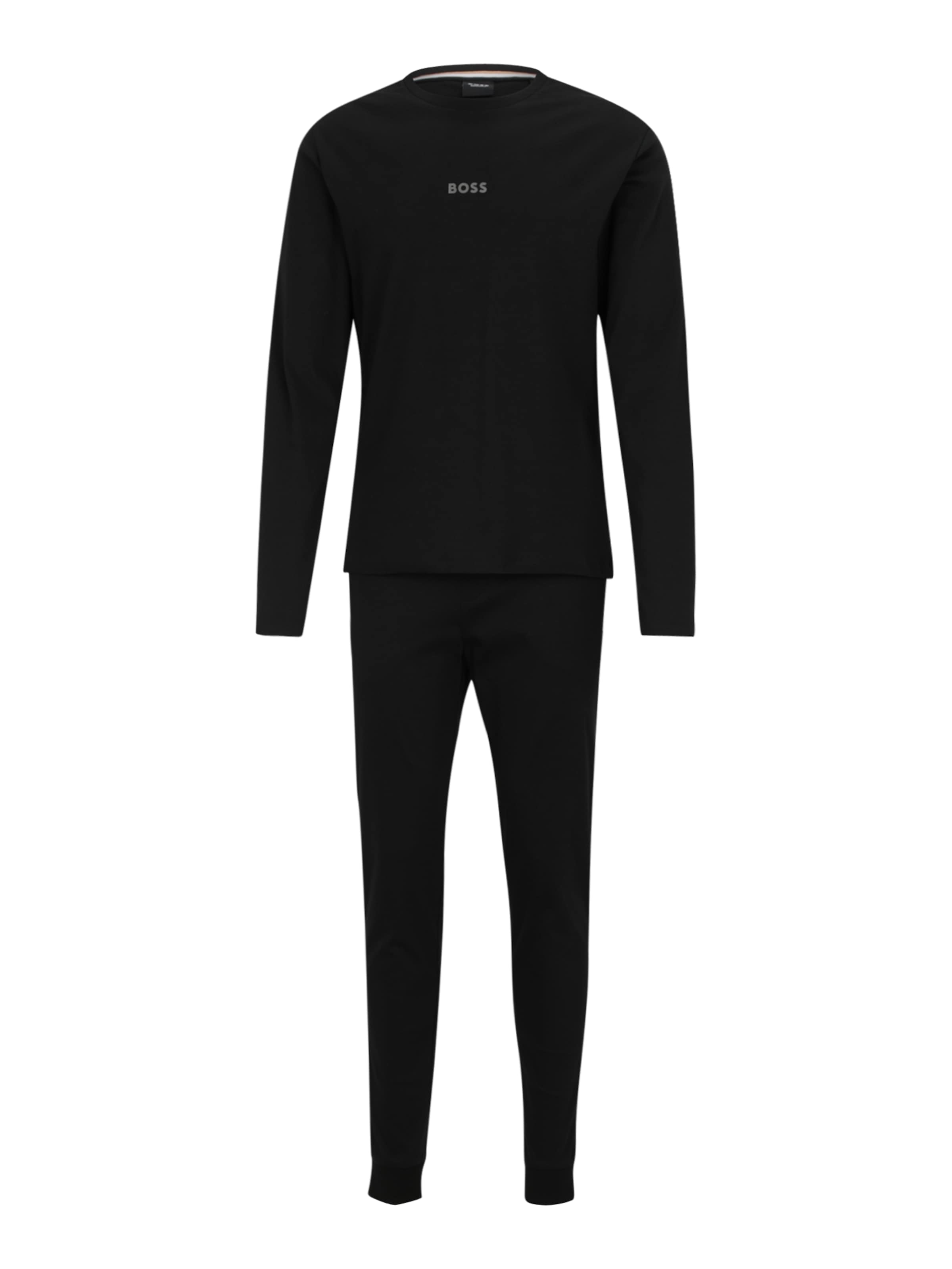 Pyjama long 'CLASSIC_LW_M' BOSS en noir : devant