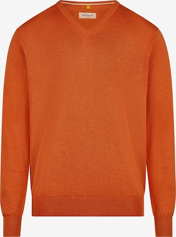 redmond Pullover 'Basic' in Orange: Vorderseite
