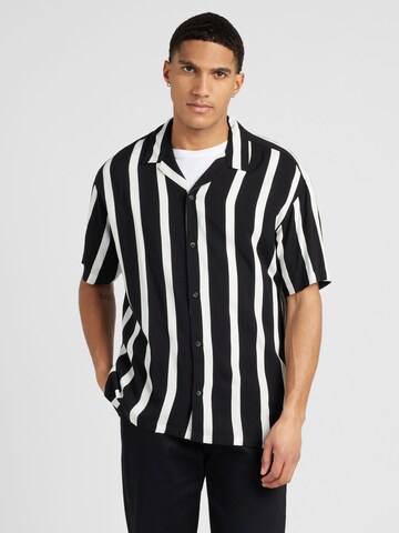 Coupe regular Chemise 'JEFF' JACK & JONES en noir : devant