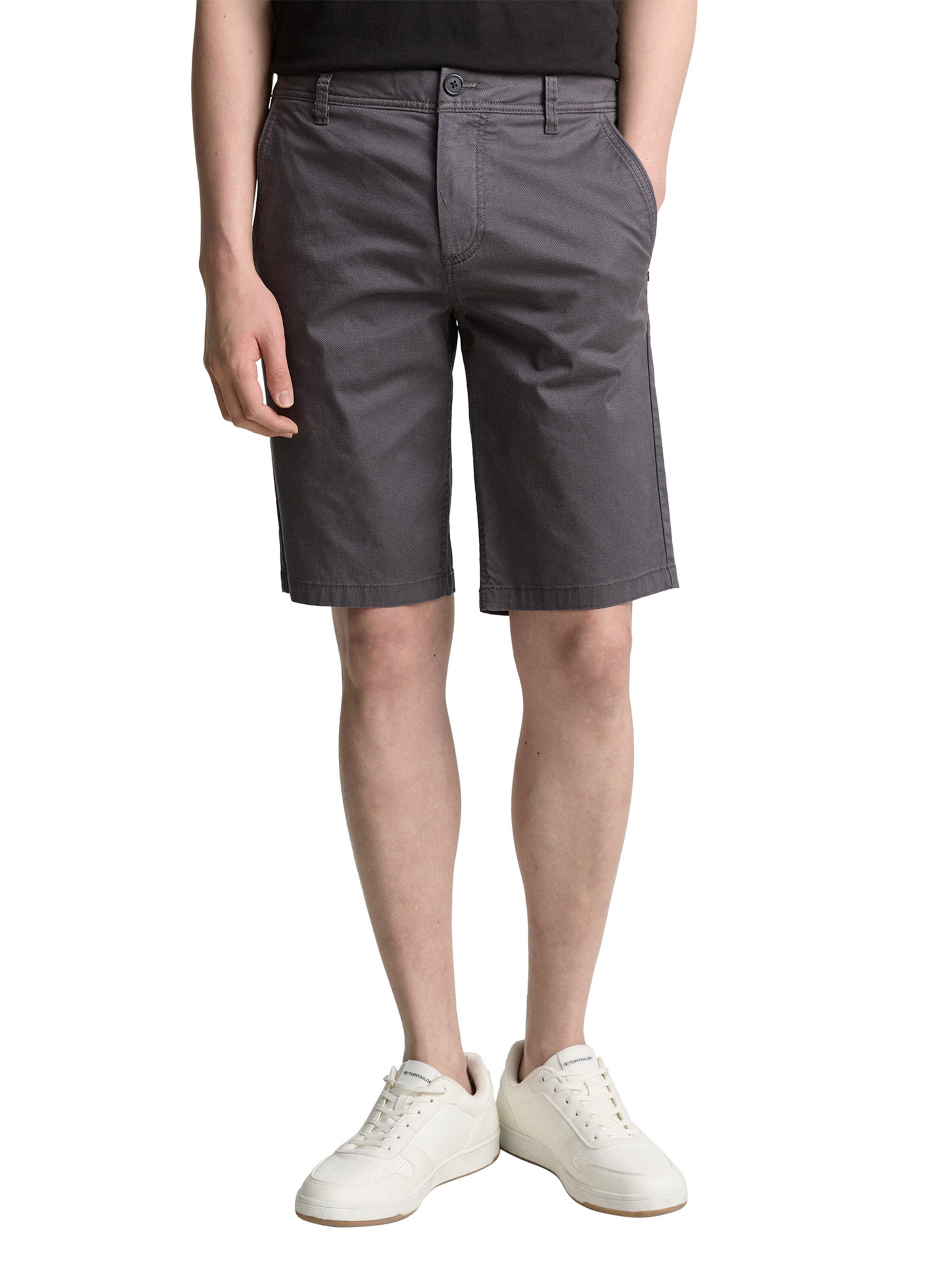 TOM TAILOR - Regular Calças chino em cinzento: frente