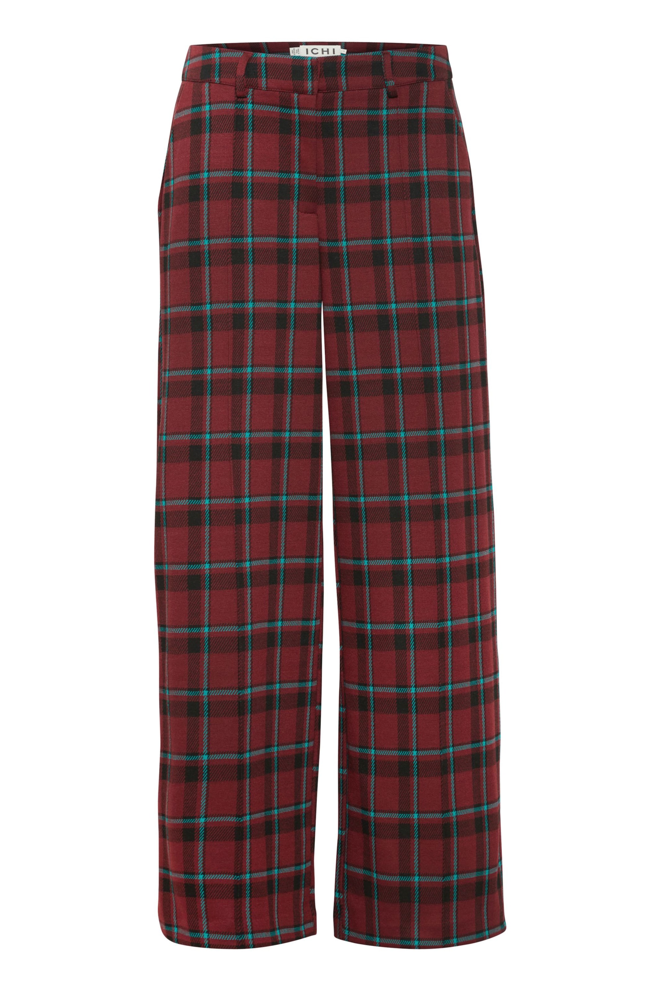 ICHI Wide Leg Hose in Rot: Vorderseite