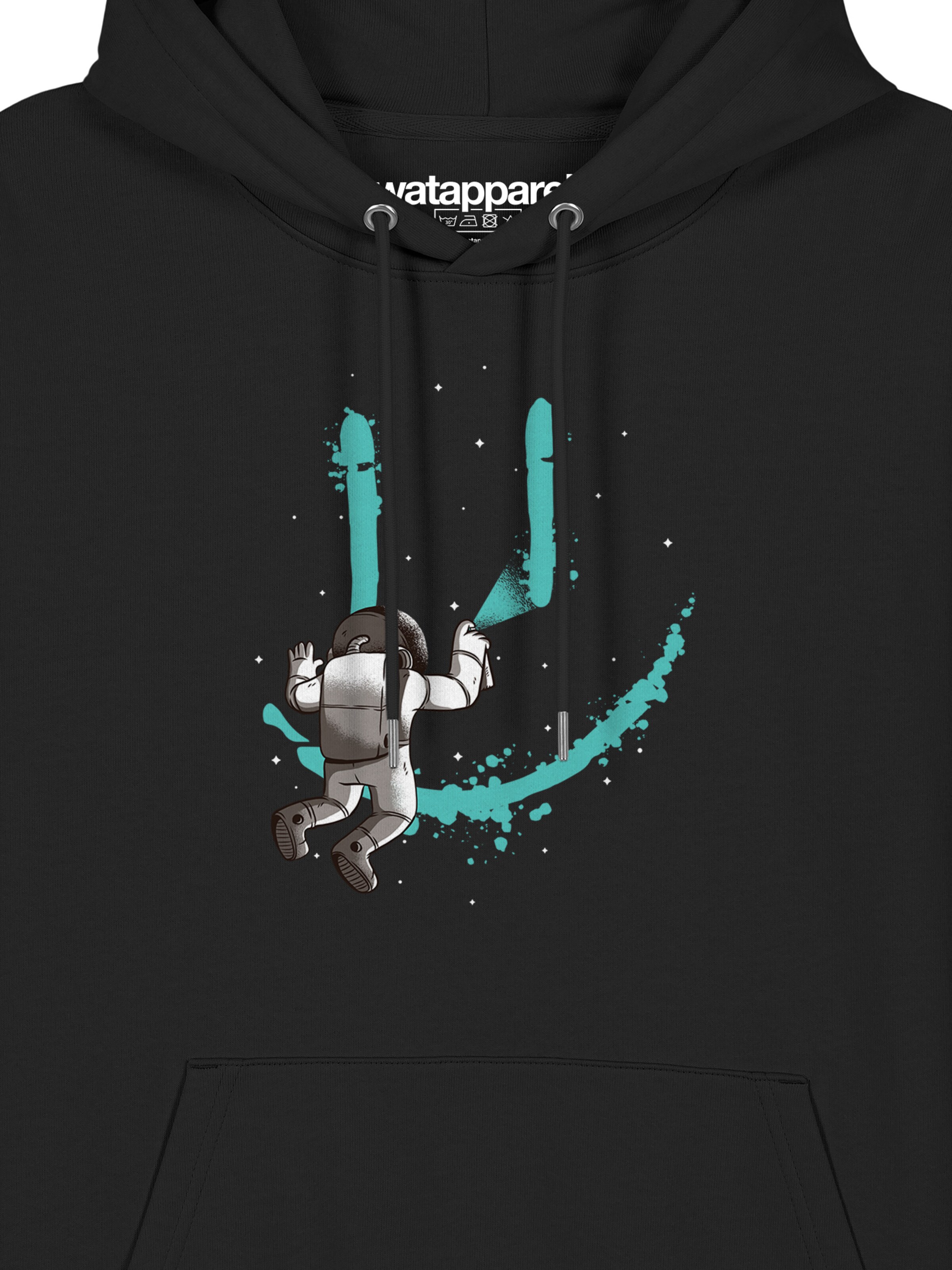 Felpa ' Graffiti Astronaut ' di Watapparel in nero