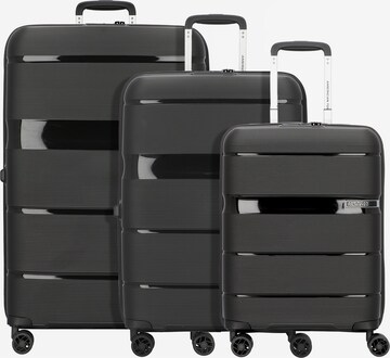 American Tourister Suitcase Set in Black: front