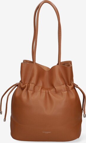 Borsa a spalla 'Borsa a Spalla Donna David Jones PVC con Zip e Manici Resina' di David Jones in beige: frontale